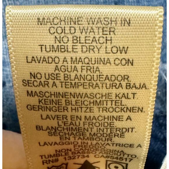 CLOTH & STONE Denim V-Neck Grid Stitched Mini Dress, Sz XS - Picture 9 of 9